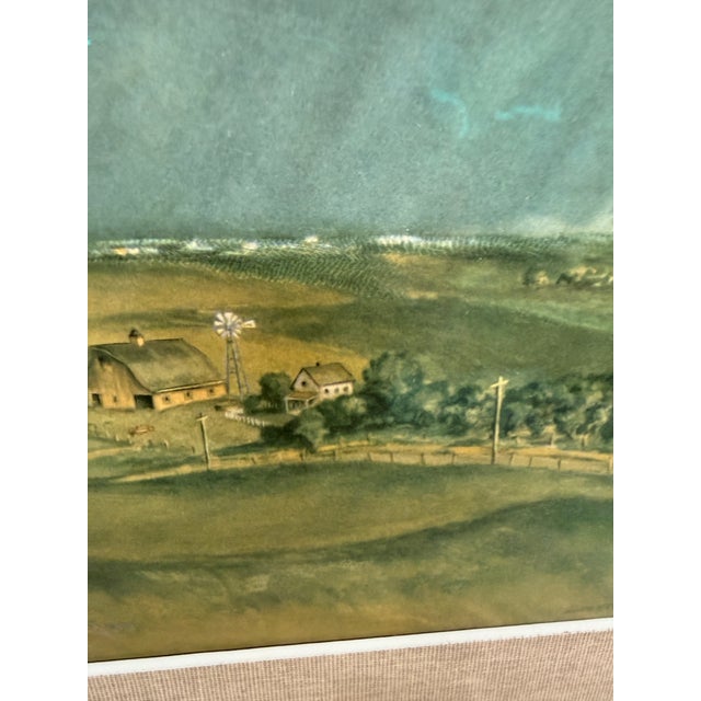 Late 20th Century John Steuart Curry "The Line Storm" Print, Signed For Sale In San Francisco - Image 6 of 12