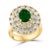 Gia Cert Natural Zambian Emerald & 95 Ct Diamond 4 Piece Set 18 Kt Yellow Gold For Sale - Image 4 of 8