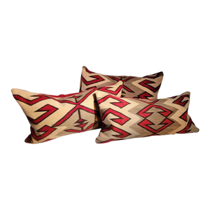 1940s Woven Saddle Blanket Pillows - Collection of Three