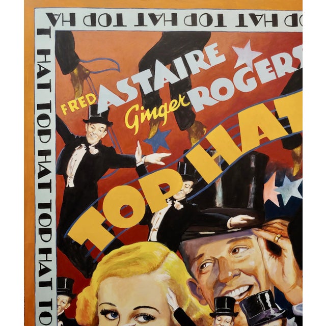 American Ralph Massey -Ginger Rogers & Fred Astaire Top Hat - Painting For Sale - Image 3 of 7