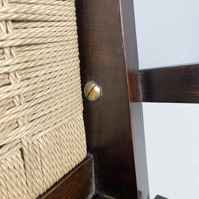 Mid-Century Modern Italian Wood and Straw Armchairs, 1940s, Set of 2 For Sale - Image 13 of 18