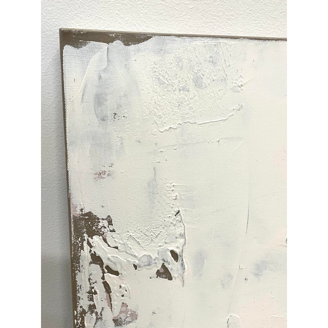 Sarah Brooke Original Abstract Minimalist Oil Painting on Canvas For Sale - Image 4 of 11