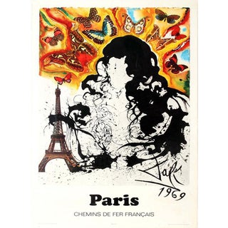 1969 Salvador Dali "Paris, French Railways" Poster For Sale