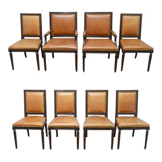 Ralph Lauren Leather Dining Chairs Set of 8 For Sale
