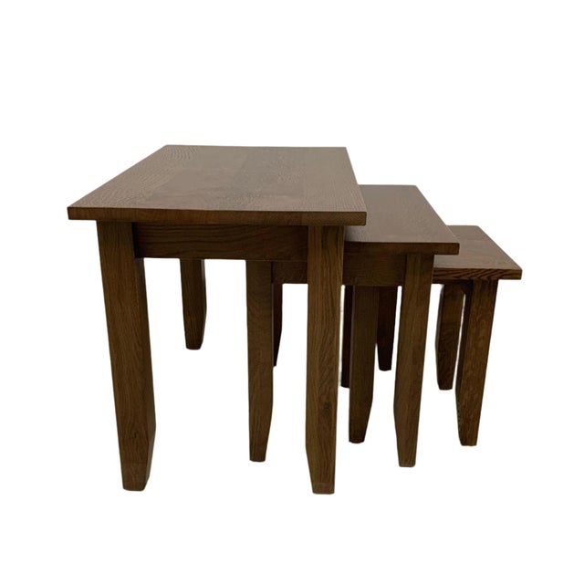 Mission Oak Nesting Tables - Set of 3 - Micheal Cherry For Sale In Chicago - Image 6 of 10