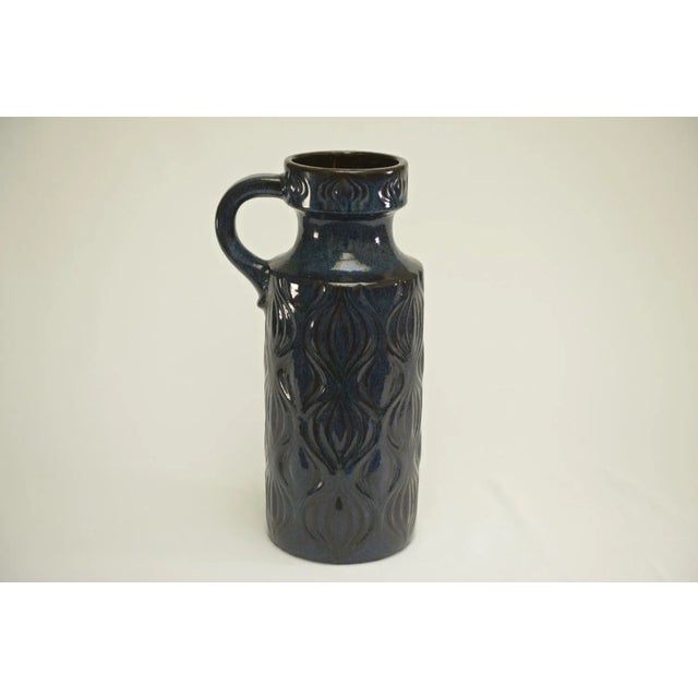 1960s Blue Glazed Ceramic Vase, West Germany, 1960s For Sale - Image 5 of 8