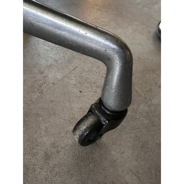 Herman Miller 1970s Eames for Herman Miller Aluminum Group Rolling Side Table Vintage Mid Century For Sale - Image 4 of 8