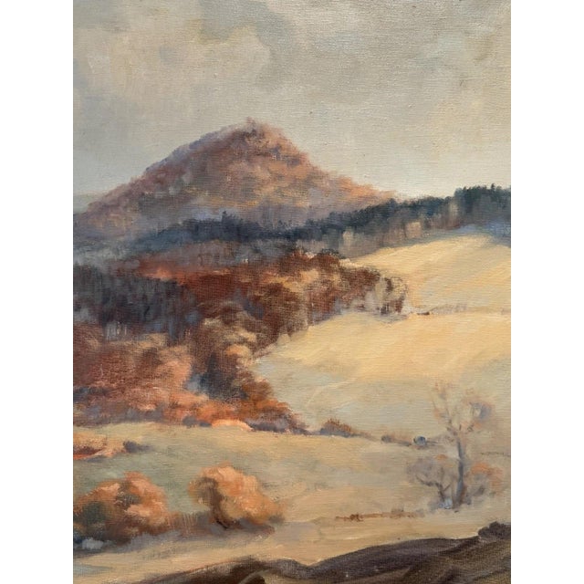 Modern Oswald Pejas, Autumnal Rhön Landscape, Oil Painting on Canvas For Sale - Image 3 of 13
