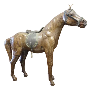 Arts and Crafts Leather Model of a Horse, 1920s