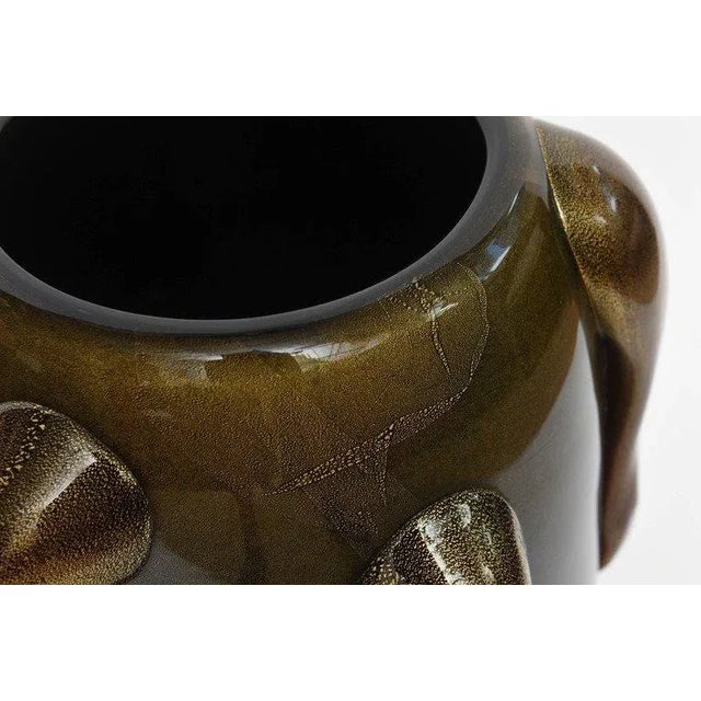 Pino Signoretto Gold Inlaid Vase For Sale In Miami - Image 6 of 10