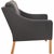 Børge Mogensen lounge chair, model 2207, upholstered in black leather and with legs of oak. The chair is from the 1980s...