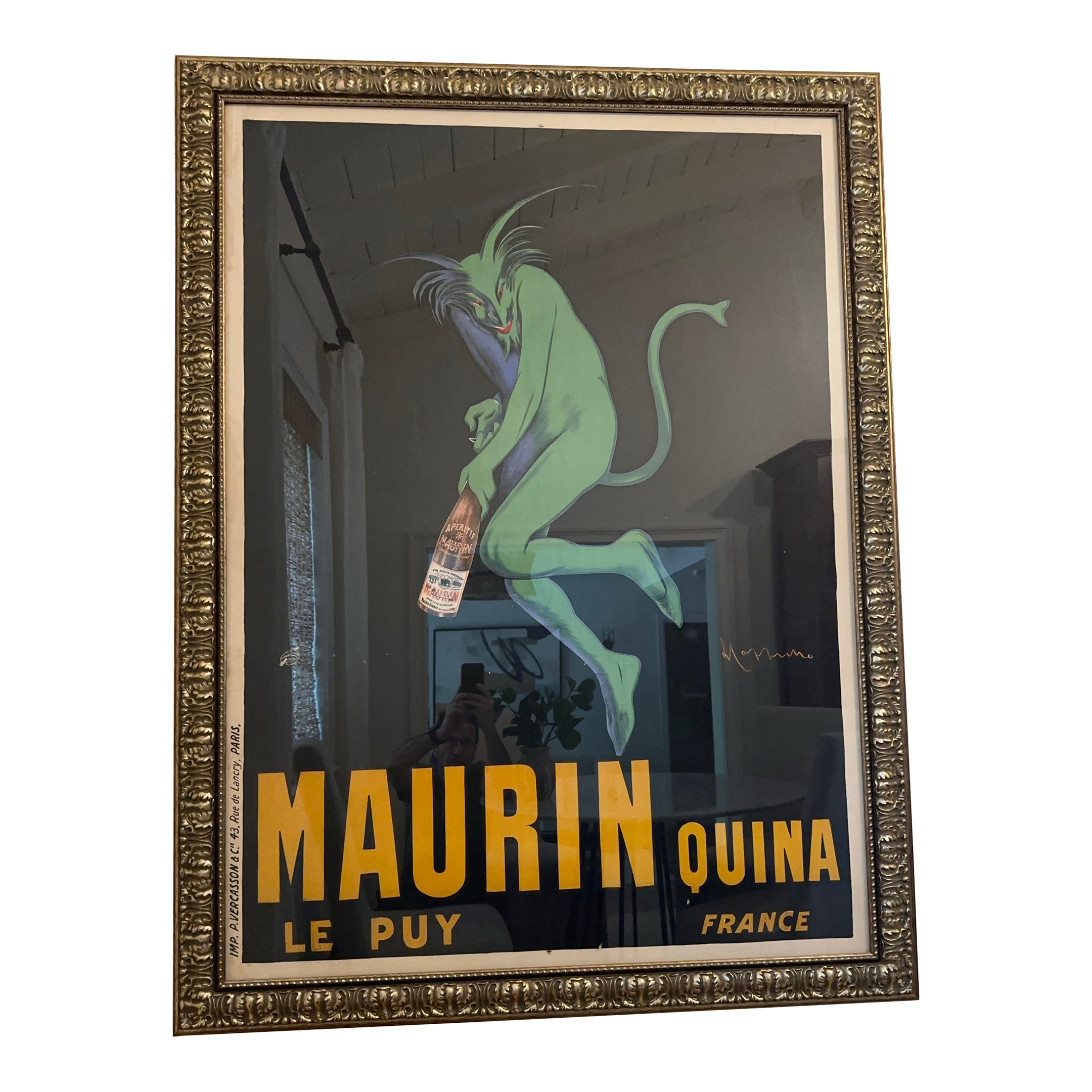 MAURIN QUINA LE PUY(石版) Early 20th Century French “Maurin Quina” Stone Lithograph Poster