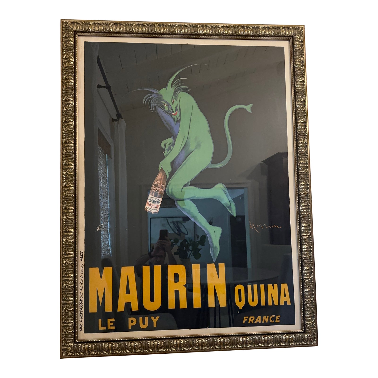 MAURIN QUINA LE PUY(石版) Early 20th Century French “Maurin Quina” Stone Lithograph Poster