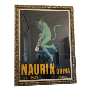 Early 20th Century French “Maurin Quina” Stone Lithograph Poster - Framed For Sale