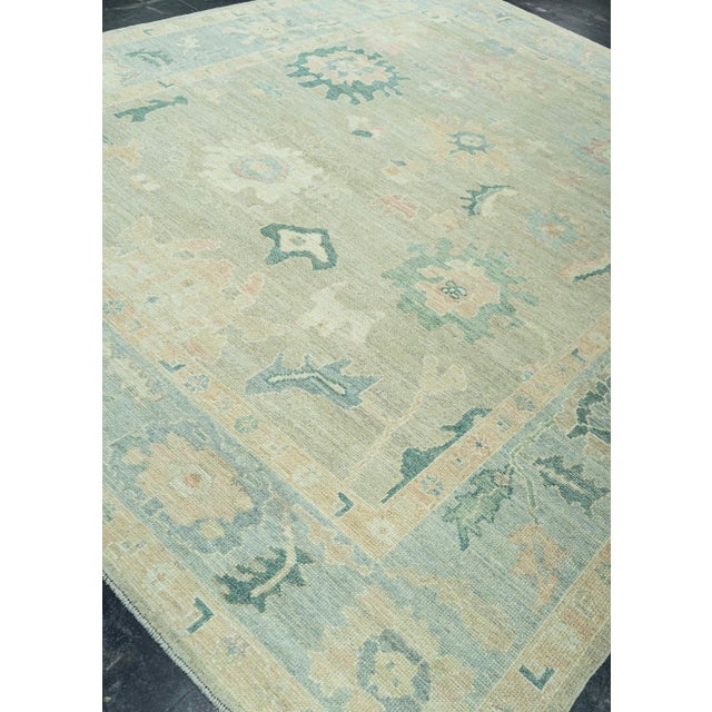 Brown Turkish Oushak Rug 8'5" x 10'5" #19310 For Sale - Image 8 of 8