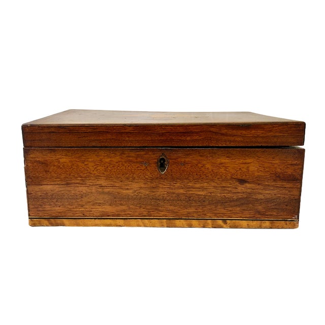 American Mid 19th-Century American Eagle Inlaid Document Box With Inset Tray For Sale - Image 3 of 11