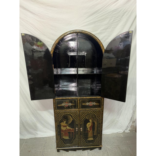 Chinese Hand-Painted Cabinet, 1950s For Sale - Image 11 of 13