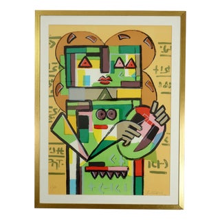 Ibrahim Kodra Serigraphy, 1980 For Sale