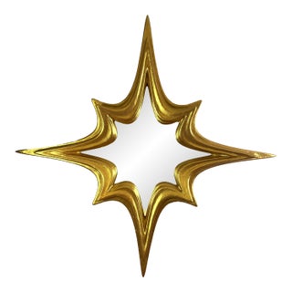 Mirror No. 3 - Sculptural Wall Object, Gold For Sale