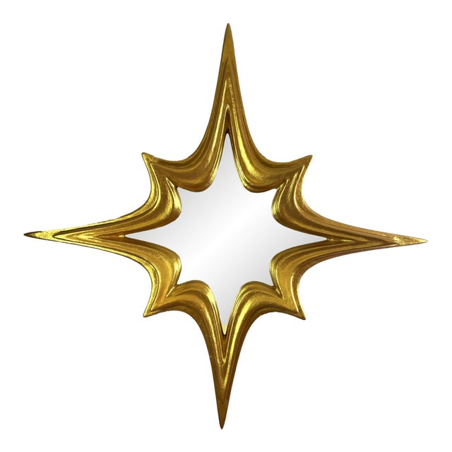 Mirror No. 3 - Sculptural Wall Object, Gold For Sale