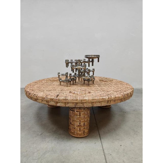 Round Coffee Table in Rattan from HKliving For Sale - Image 3 of 5