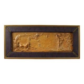 French Terracotta Bas-Relief, 1920 For Sale