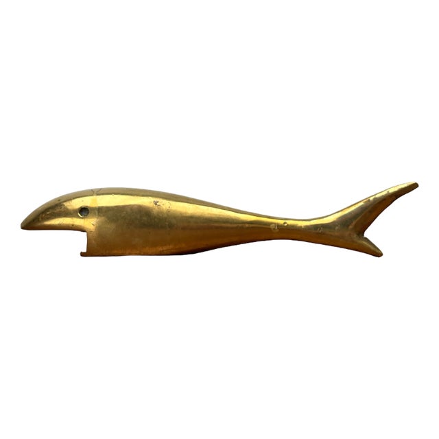 Mid-Century Fish Bottle Opener in Brass, 1960s For Sale