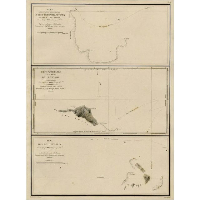 Map of the Laughlan Islands, 1833 For Sale