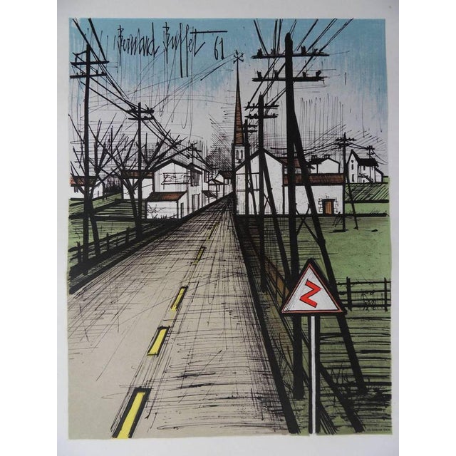 Bernard Buffet, The Road, 1962, Lithographic Poster For Sale - Image 6 of 6