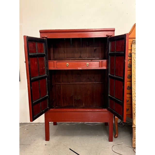 Chinese Vintage Chinese Wedding Cabinet For Sale - Image 3 of 12