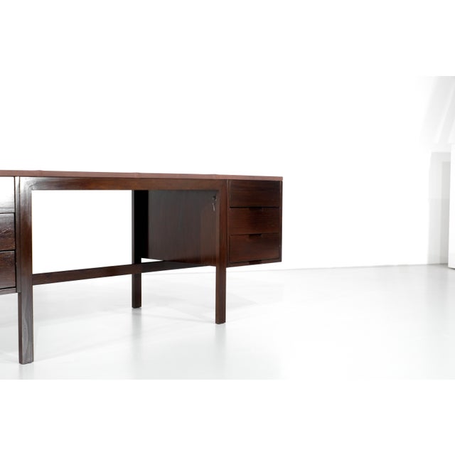 Canaan Desk in Wood and Leather by Marcel Breuer for Gavina, Italy, 1950s For Sale - Image 15 of 18