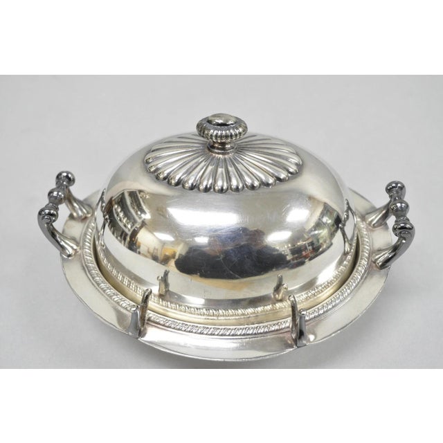 Antique Victorian Middletown Plate Co Silver Plated Fancy Covered Butter Dish For Sale - Image 4 of 14