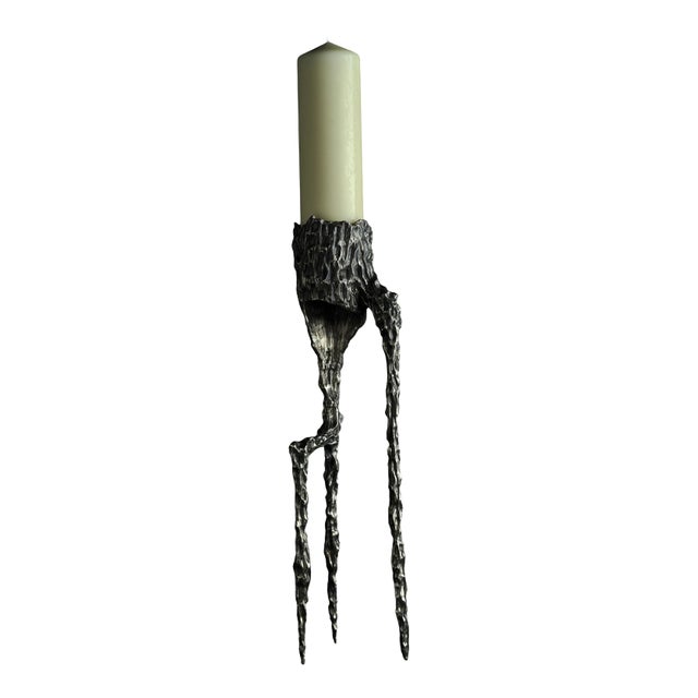 Omnia Vanitas Vanité 32 Candelabra in Patinated Cast Bronze by William Guillon For Sale