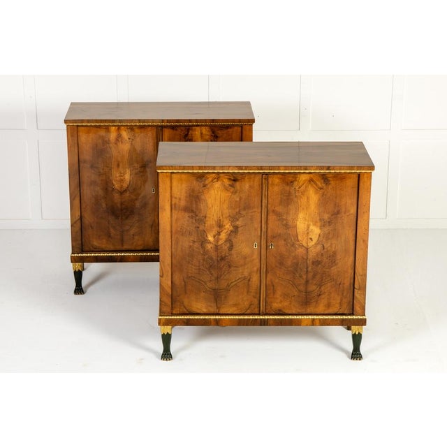 Small 19th Century Italian Walnut Cabinets, Set of 2 For Sale - Image 6 of 10