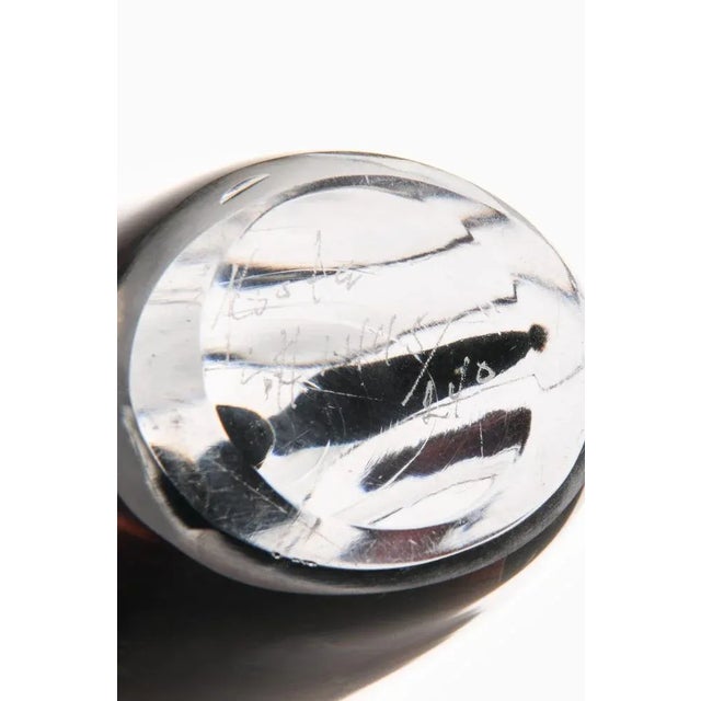 Dark Brown Glass Vase attributed to Vicke Lindstrand, 1960s For Sale - Image 3 of 5