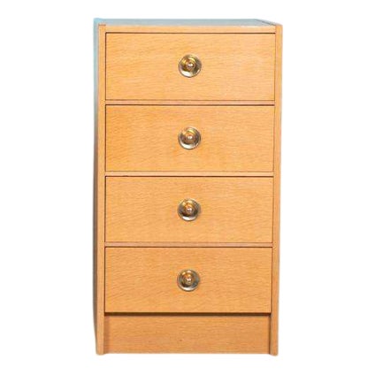 Minimalist Scandinavian Blonde Chest of Drawers in Oak For Sale