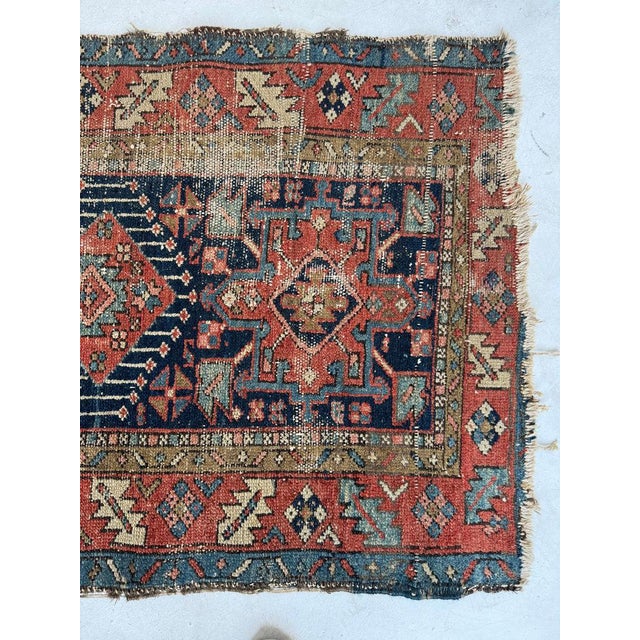 Persian Antique Persian Karaja Rug 3 x 4 For Sale - Image 3 of 9