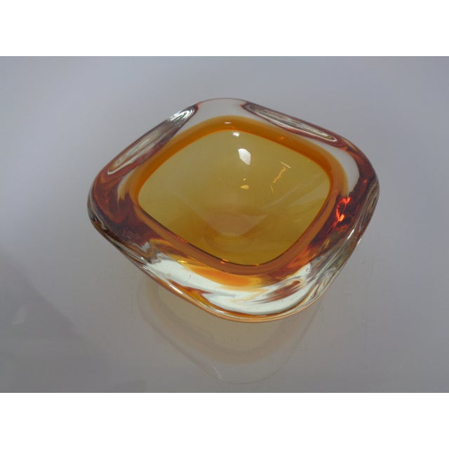 Amber Murano Glass Bowl, Italy, 1960s For Sale - Image 11 of 11