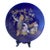 Japanese Cobalt Blue Peacock Decorative Plate For Sale