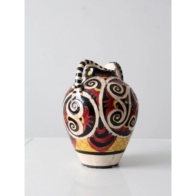 Vintage Italian Ceramic Vase For Sale - Image 4 of 11
