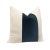 Contemporary 20" Prussian Blue Designer Velvet Panel + Linen Pillows - A Pair For Sale - Image 3 of 4