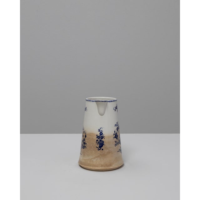 1900s Belgian Blue Chinoiserie Ceramic Pitcher For Sale - Image 16 of 18