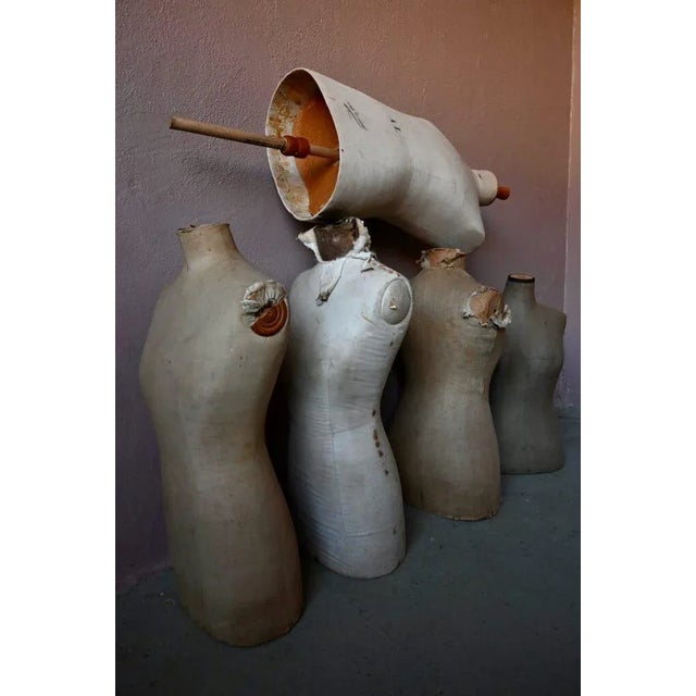 French Dressmaker's Mannequin Busts, Set of 5 For Sale - Image 4 of 10