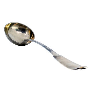 Plain Silver Soup Ladle with Handle For Sale