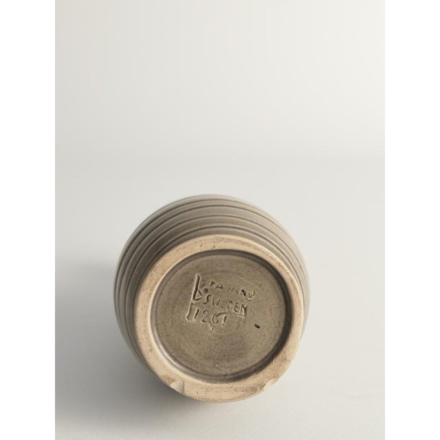 Scandinavian Modern Stoneware Vase by Ewald Dahlskog for Bo Fajans, 1940s For Sale - Image 15 of 17