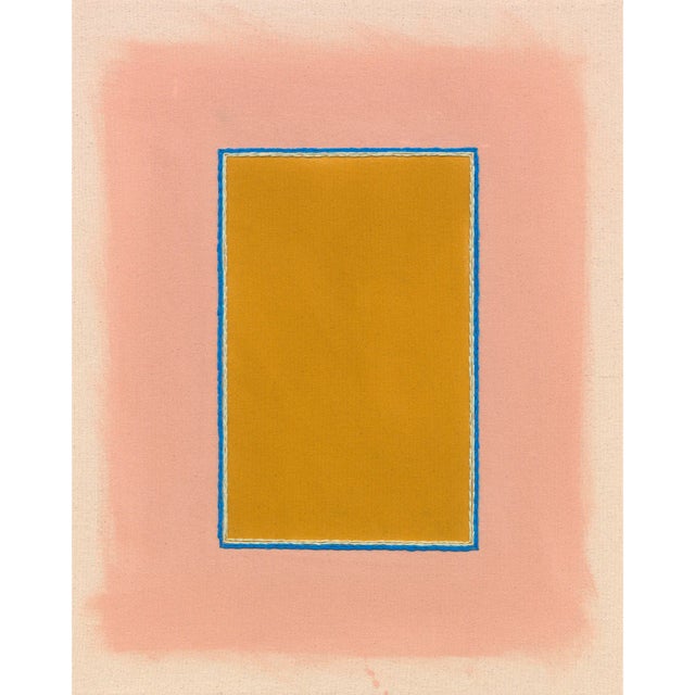 Mustard Gold & Blush Pink Minimalist Color Field Art Print, Emily Keating Snyder, 30 X 24 Unframed Print For Sale