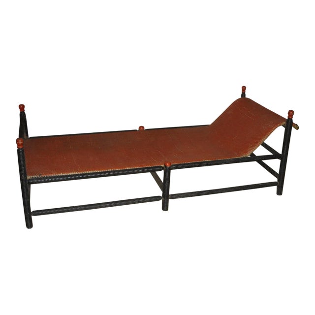 Heywood Wakefield Late 19th Century Vintage American Cane Chaise For Sale