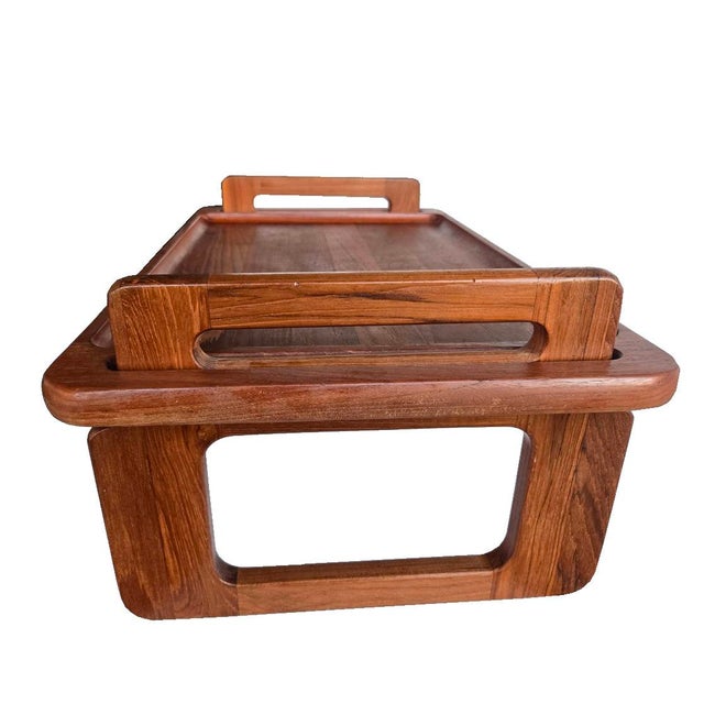 Chestnut Vintage Teak Wood Breakfast/Laptop Tray Designed by Jens H. Quistgaard for Dansk For Sale - Image 8 of 11