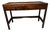 Vintage Chinioiserie Style Glass Rattan Top 2 Tier Console Table Desk For Sale