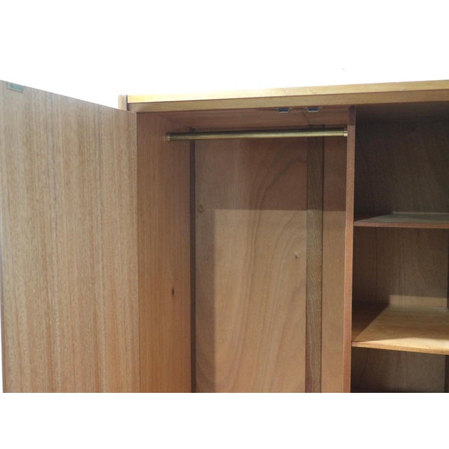 1960s Mid Century Modern Vintage Gentlemens Armoire Wardrobe by Younger Danish Style For Sale - Image 12 of 13